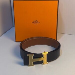 Hermes Black and Brown Belt